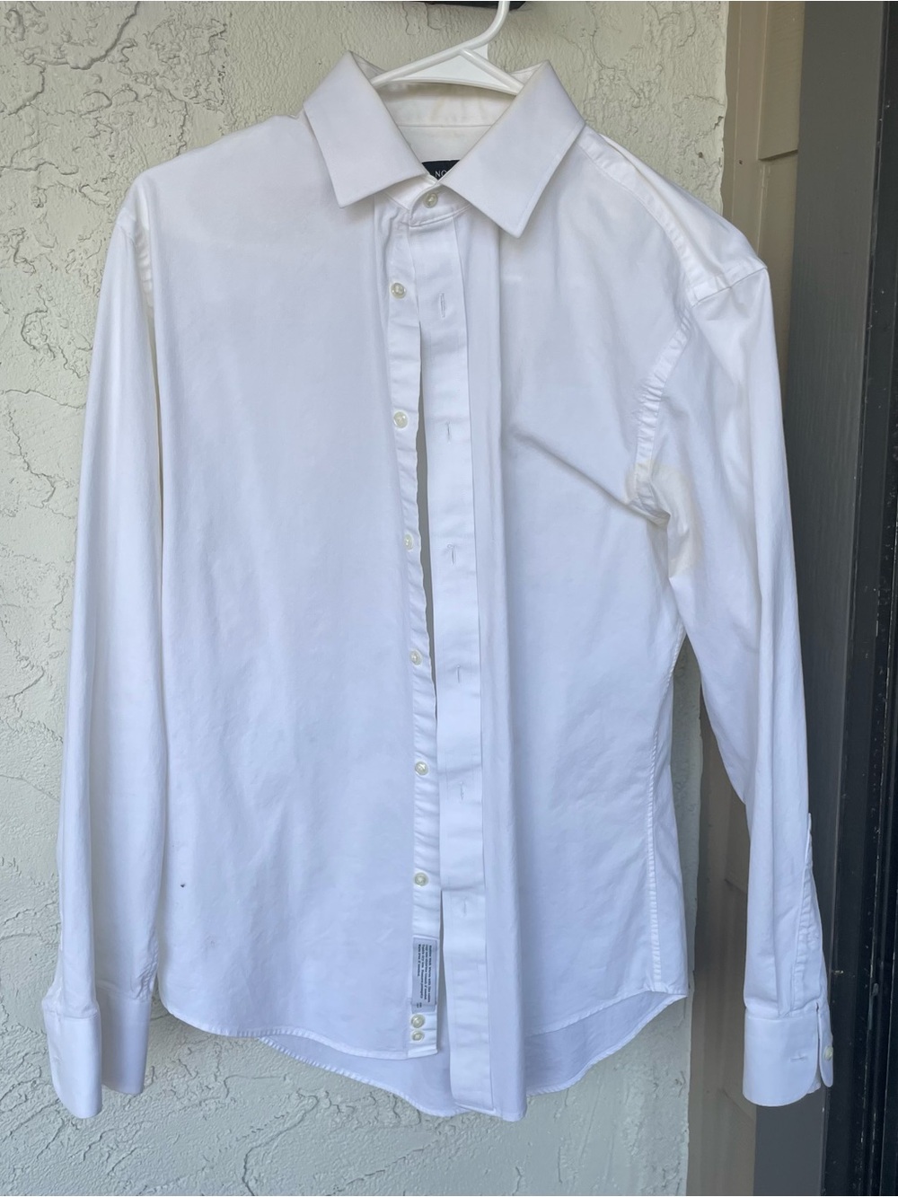 Nordstrom White Men's Dress Shirt - Classic Point Collar